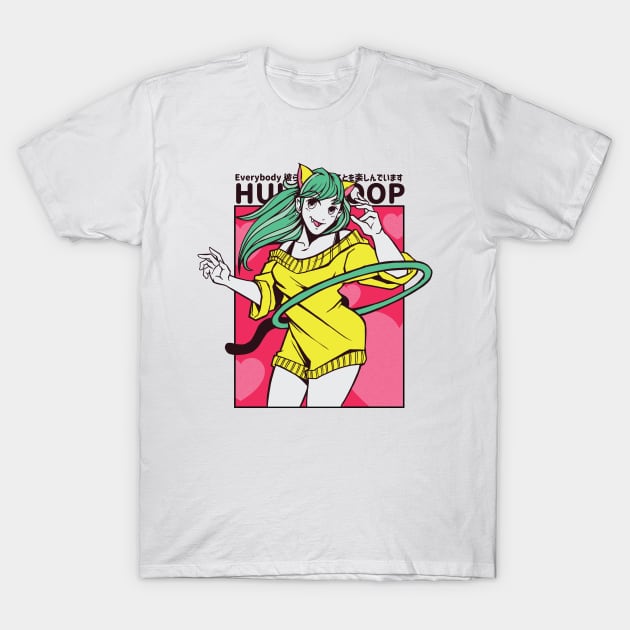 HULA HOOP ANIME GIRL T-Shirt by madeinchorley